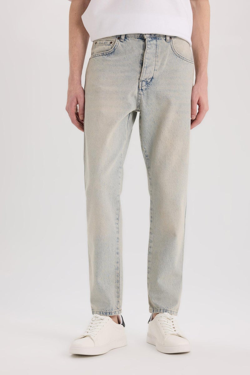 DeFacto Blue Man 90’S Slim Fit Super Skinny Hem Jeans Casual - Image 4